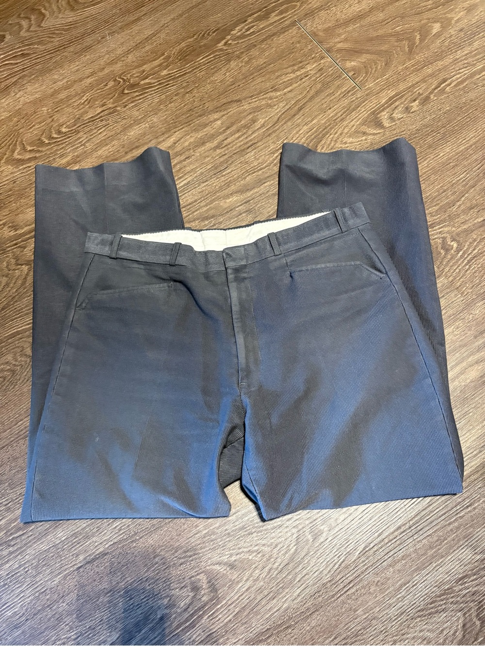 Arnold Palmer Grey Corduroy Pants - Tailored Everyday Fit